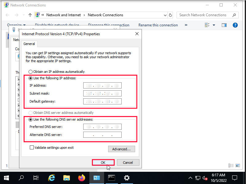 TCP/IPv4 Configuration